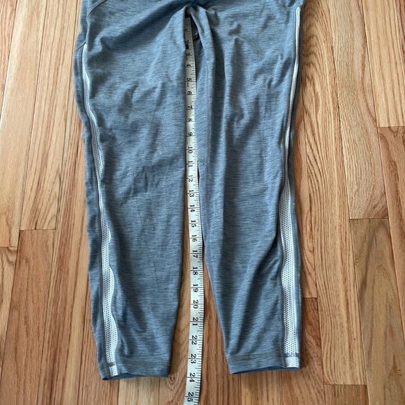 Athleta Leggings Pants Womens Large Gray White High Rise Athletic Activewear Gym - Picture 5 of 9